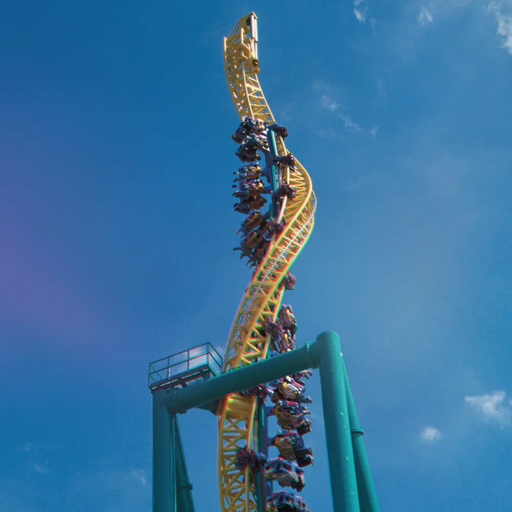 Twisting roller-coaster